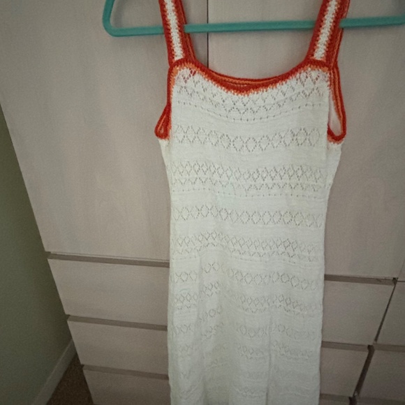 Sale! New Jessica Simpson White Crochet Sleeveless Dress w/ Crochet Straps - Picture 4 of 7